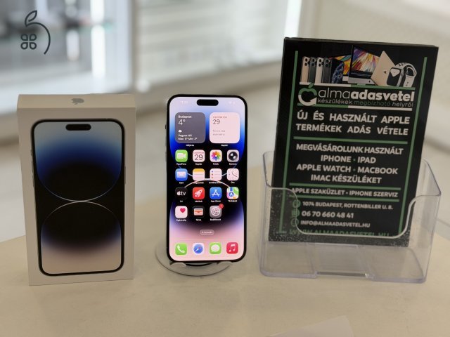 iPhone 14 Pro Max 256GB Független Újszerű/1-3 hónap gar./Akku 88%/p4706