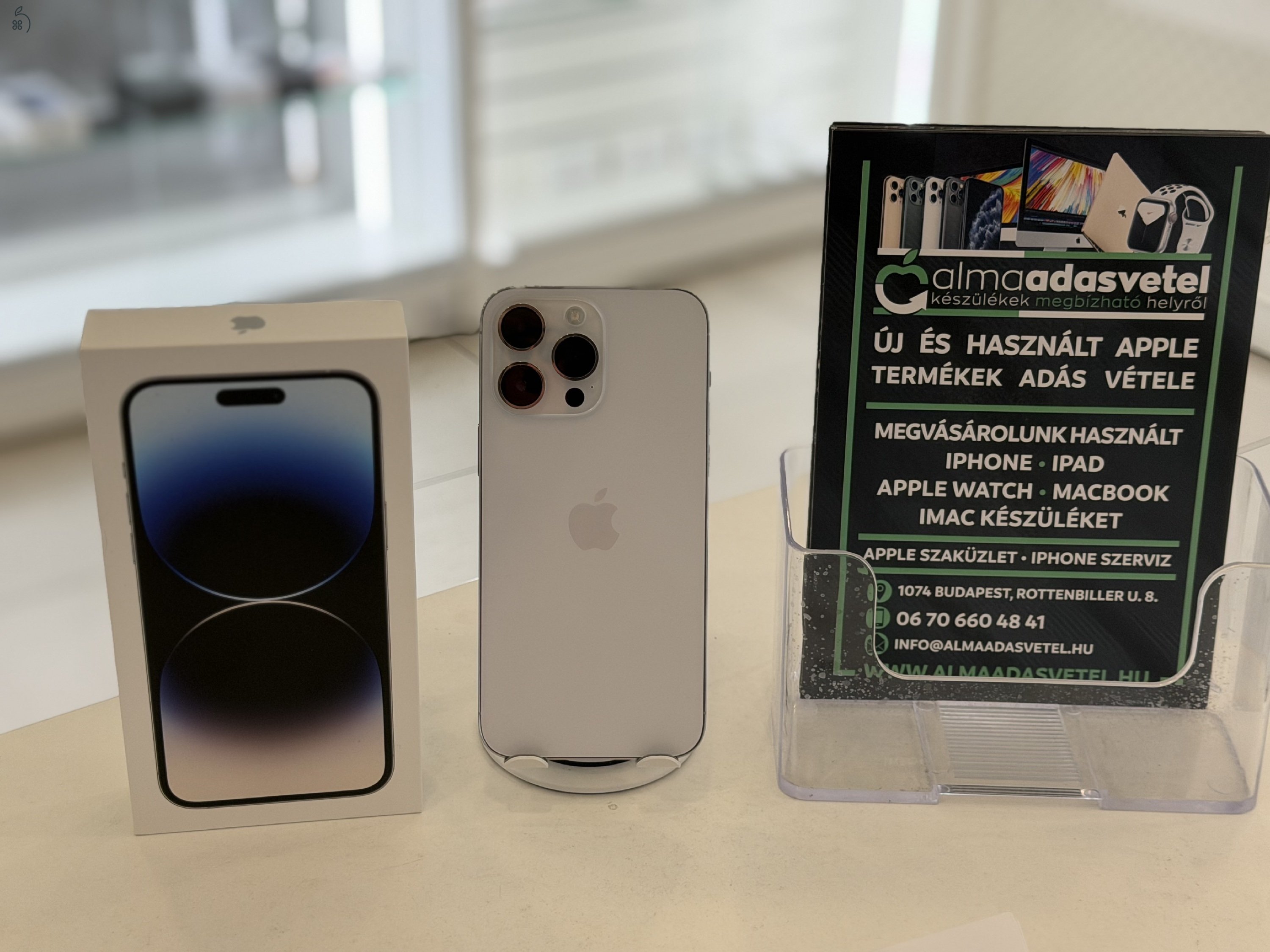iPhone 14 Pro Max 256GB Független Újszerű/1-3 hónap gar./Akku 88%/p4706