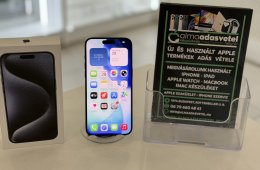 iPhone 15 Pro Max 256GB Független Újszerű/1-3 hónap gar./Akku 86%/p4710