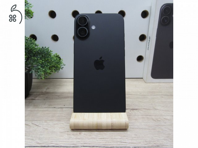Apple iPhone 16 Plus 256 GB Black – használt, karcmentes – 99% akkumulátor – 242 ciklus – 2026.06.05.-ig garanciás