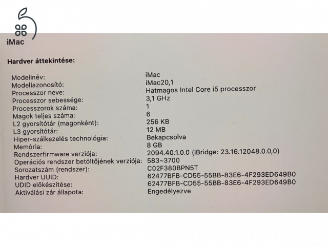 HIbátlan állapotú iMac