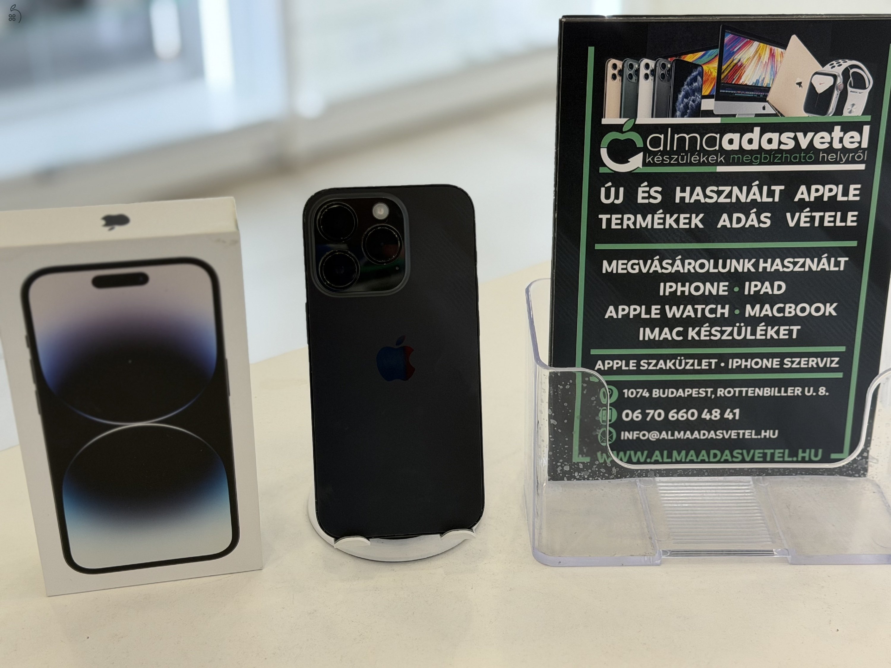 iPhone 14 Pro 128GB Független Használt/1-3 hónap gar./Akku 100%/p4712