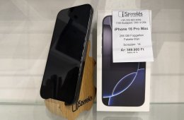 iPhone 16 Pro Max 256GB független fekete titán akku 91% (14) iSzerelés.hu
