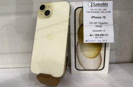Apple garanciás iPhone 15 128GB független sárga (8) iSzerelés.hu