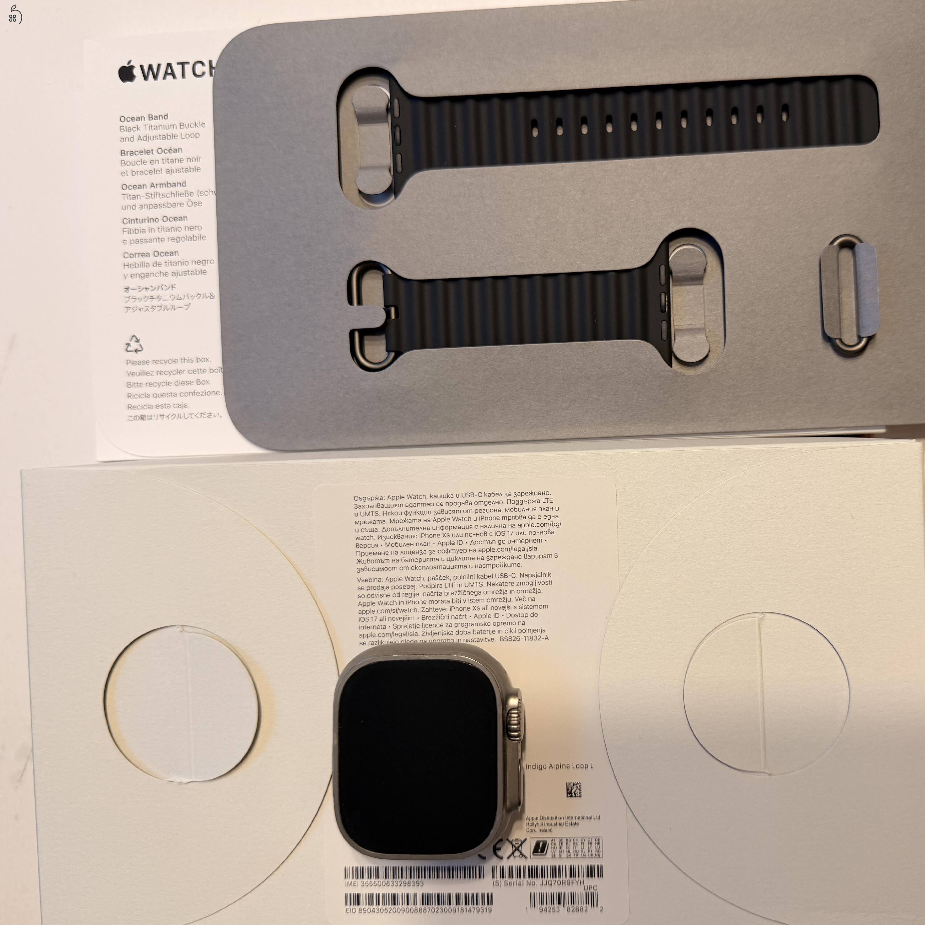 Apple Watch Ultra 2 titanium - mo-i vásárlás - új szíj