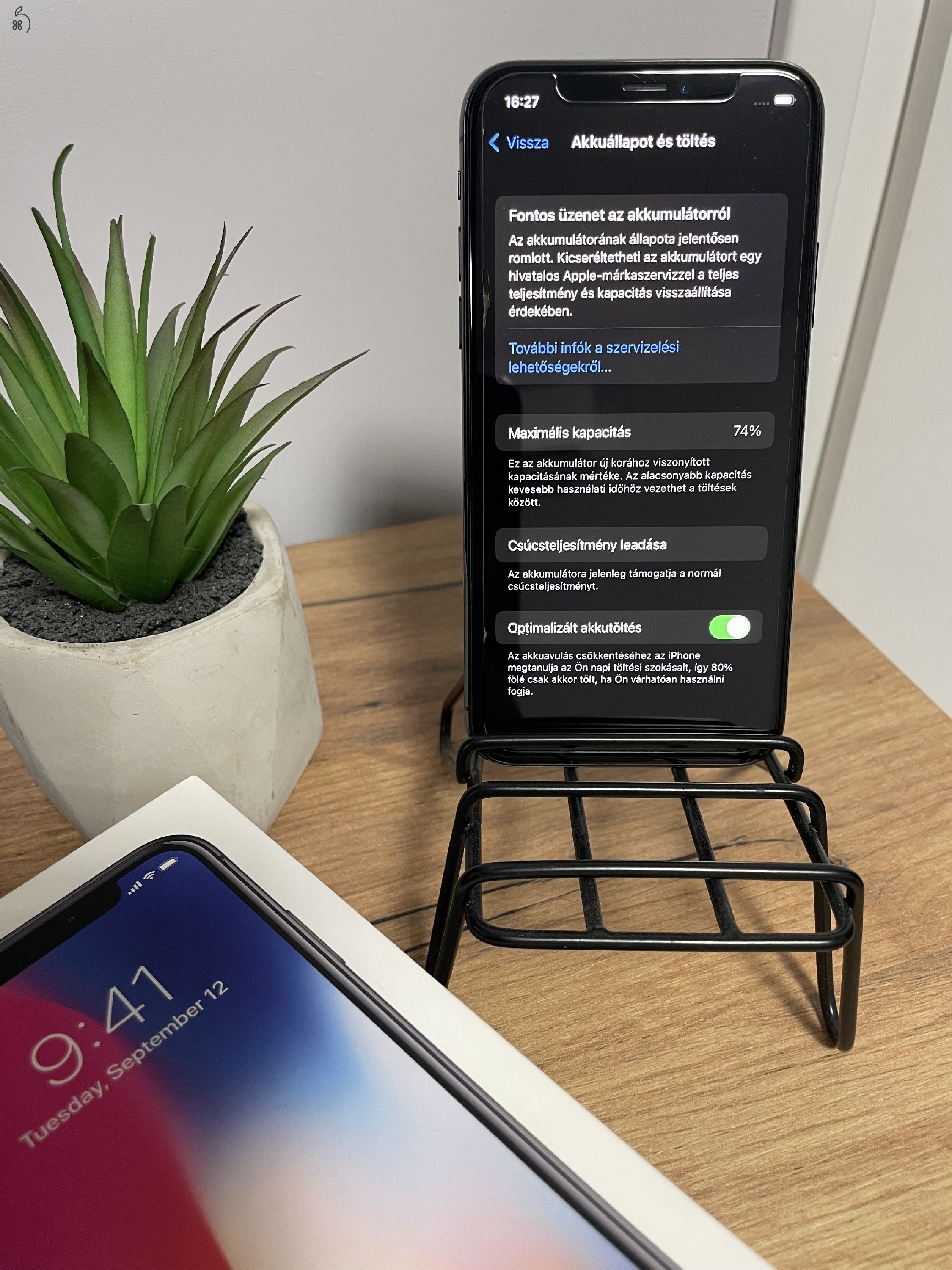 Iphone X 64 gb + kiegészítők