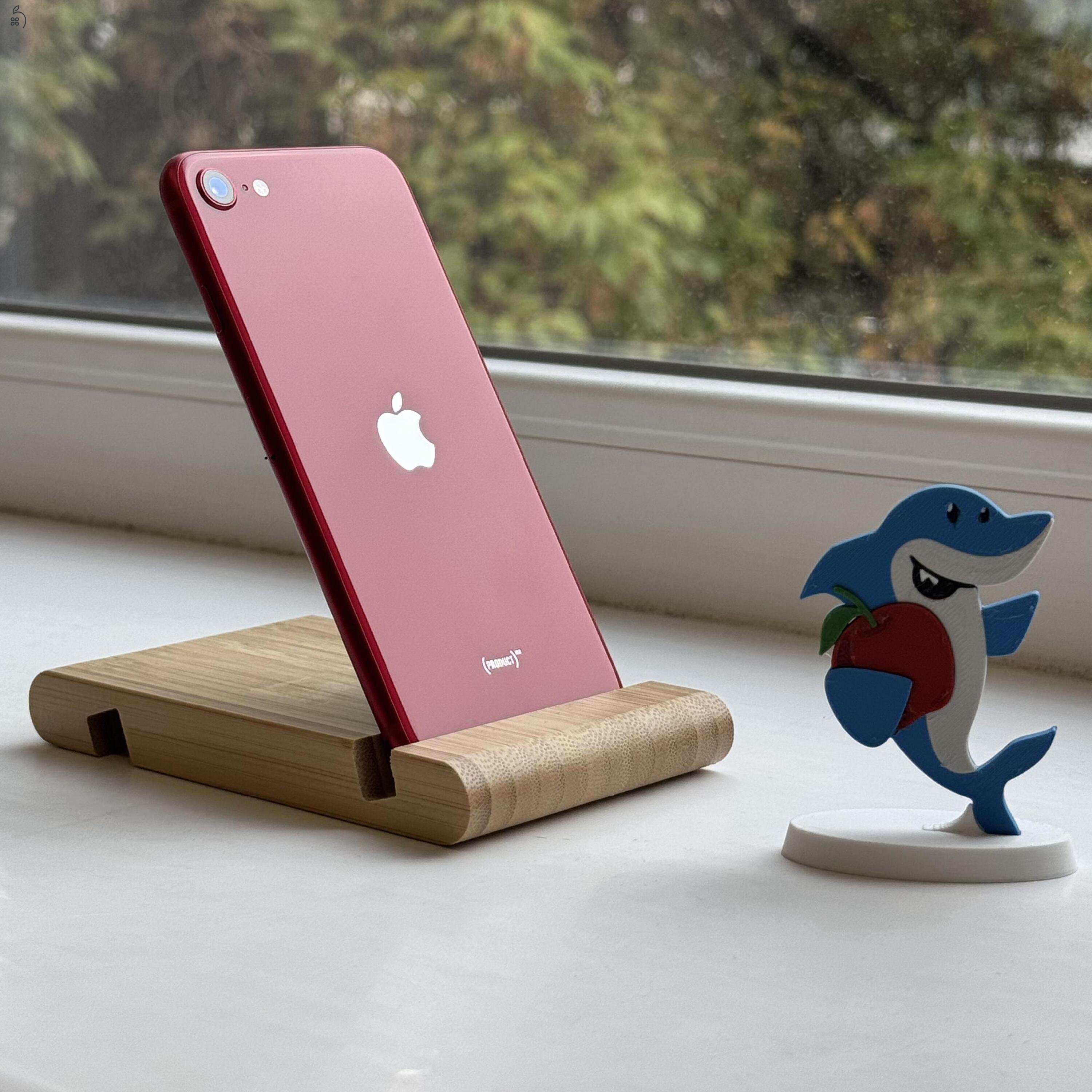 GYÖNYÖRŰ iPhone SE 2020 64GB Red -1 ÉV GARANCIA - Kártyafüggetlen, MS4527, 100% Akksi