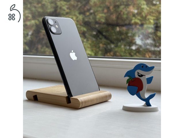 GYÖNYÖRŰ iPhone 11 128GB Black -1 ÉV GARANCIA - Kártyafüggetlen, MS4355