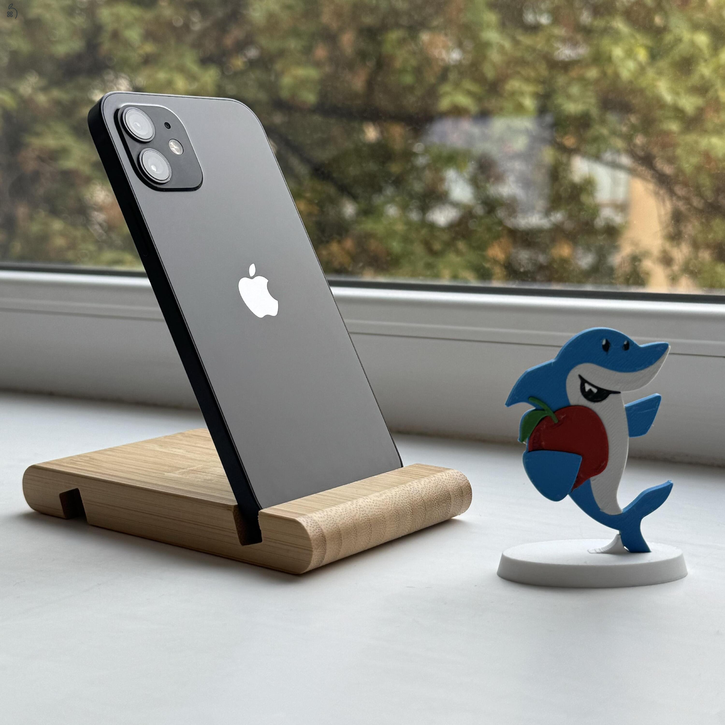 HIBÁTLAN iPhone 12 128GB Black-1 ÉV GARANCIA - Kártyafüggetlen, MS4477,92% Akksi