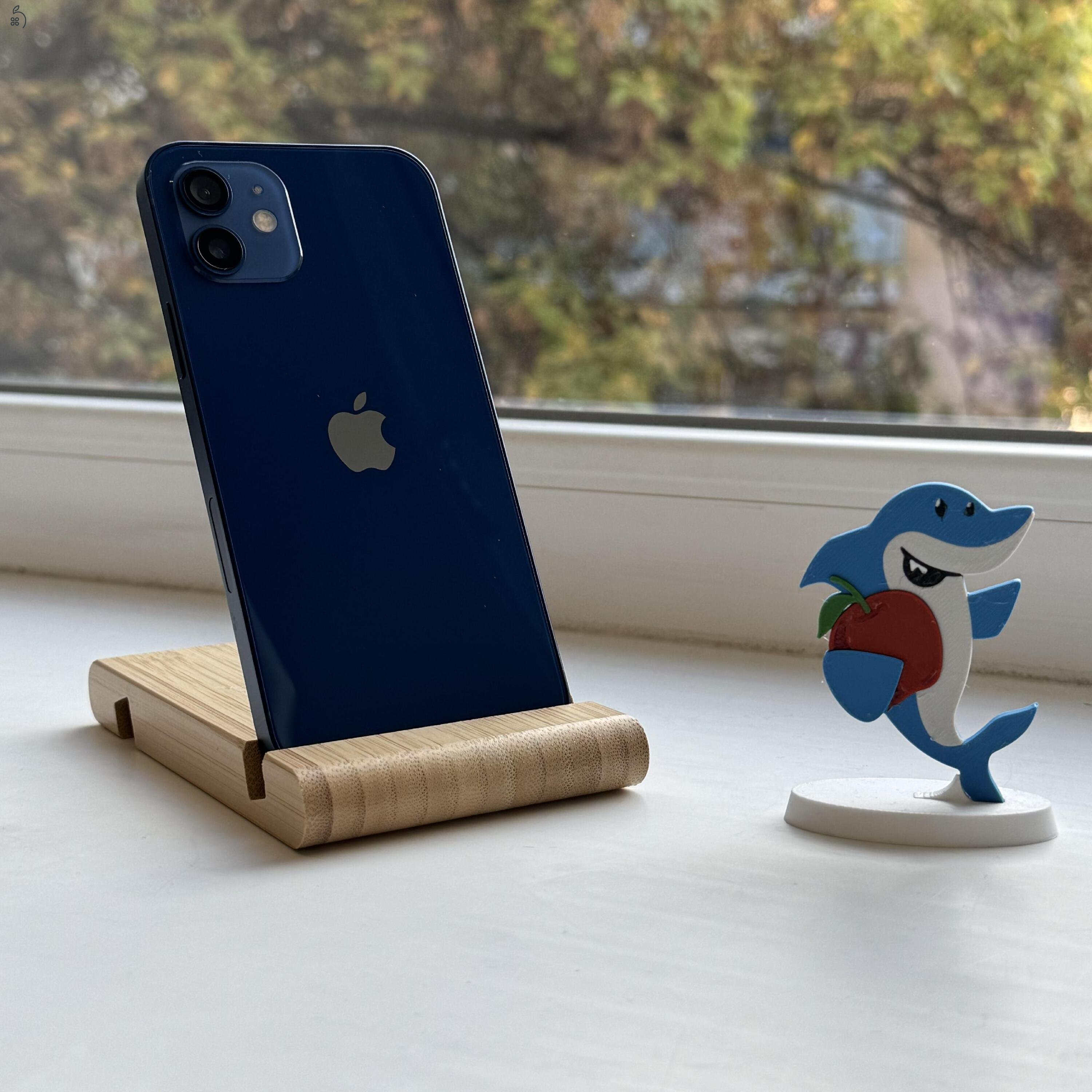 HIBÁTLAN iPhone 12 256GB Blue-1 ÉV GARANCIA - Kártyafüggetlen, MS4462