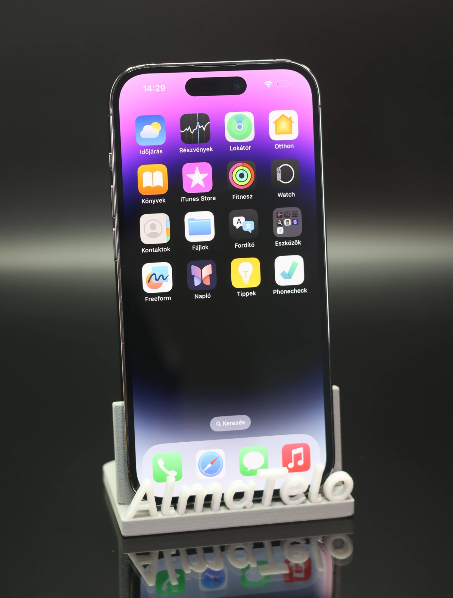 Apple iPhone 14 Pro 256 GB Deep Purple 100% akku - 12 HÓ GARANCIA