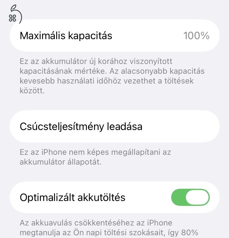 Újszerű Fehér Apple iPhone SE2 MX9T2GH/A eladó 100% akkumulátor