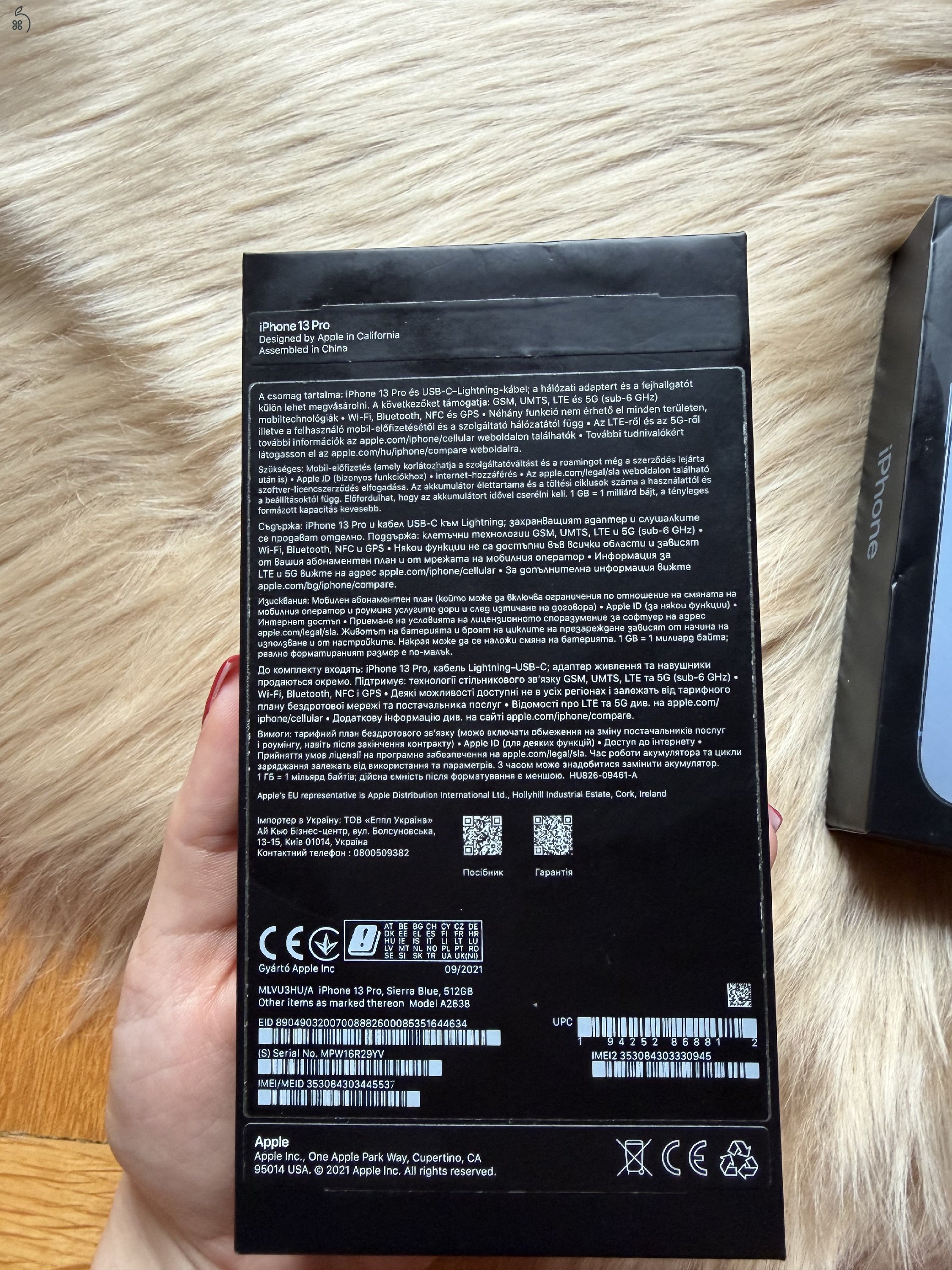 Sierra Blue Iphone 13 pro, hálózatfüggetlen 512Gb 100%-os akkumulátorral