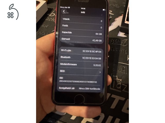iPhone SE 2022 RED gyönyörű állapotban