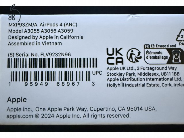 Apple Airpods 4 aktív zajszűréssel, új, bontatlan