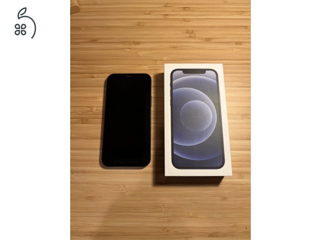 Fekete Iphone 12, 128GB-os tárhellyel