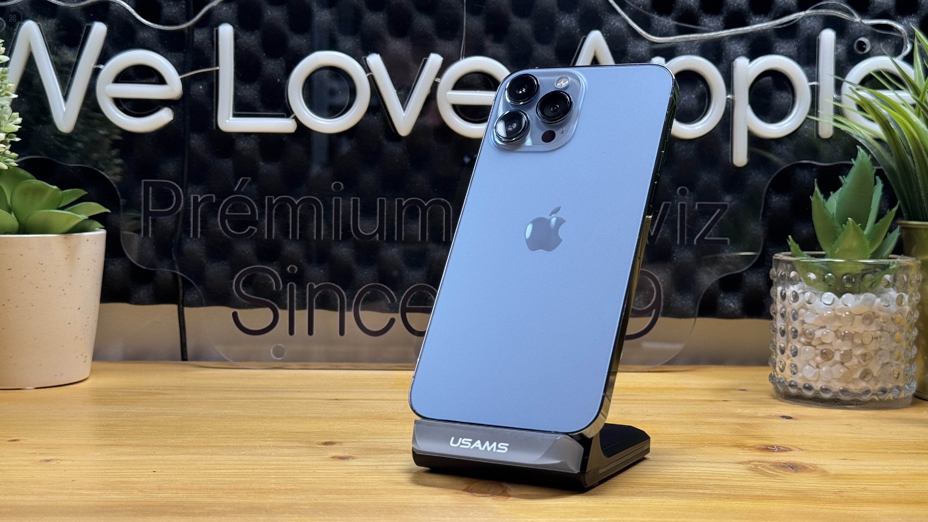  iPhone 13 Pro Max, 128GB, Kék, Független - 1ÉV Garancia, Számla 