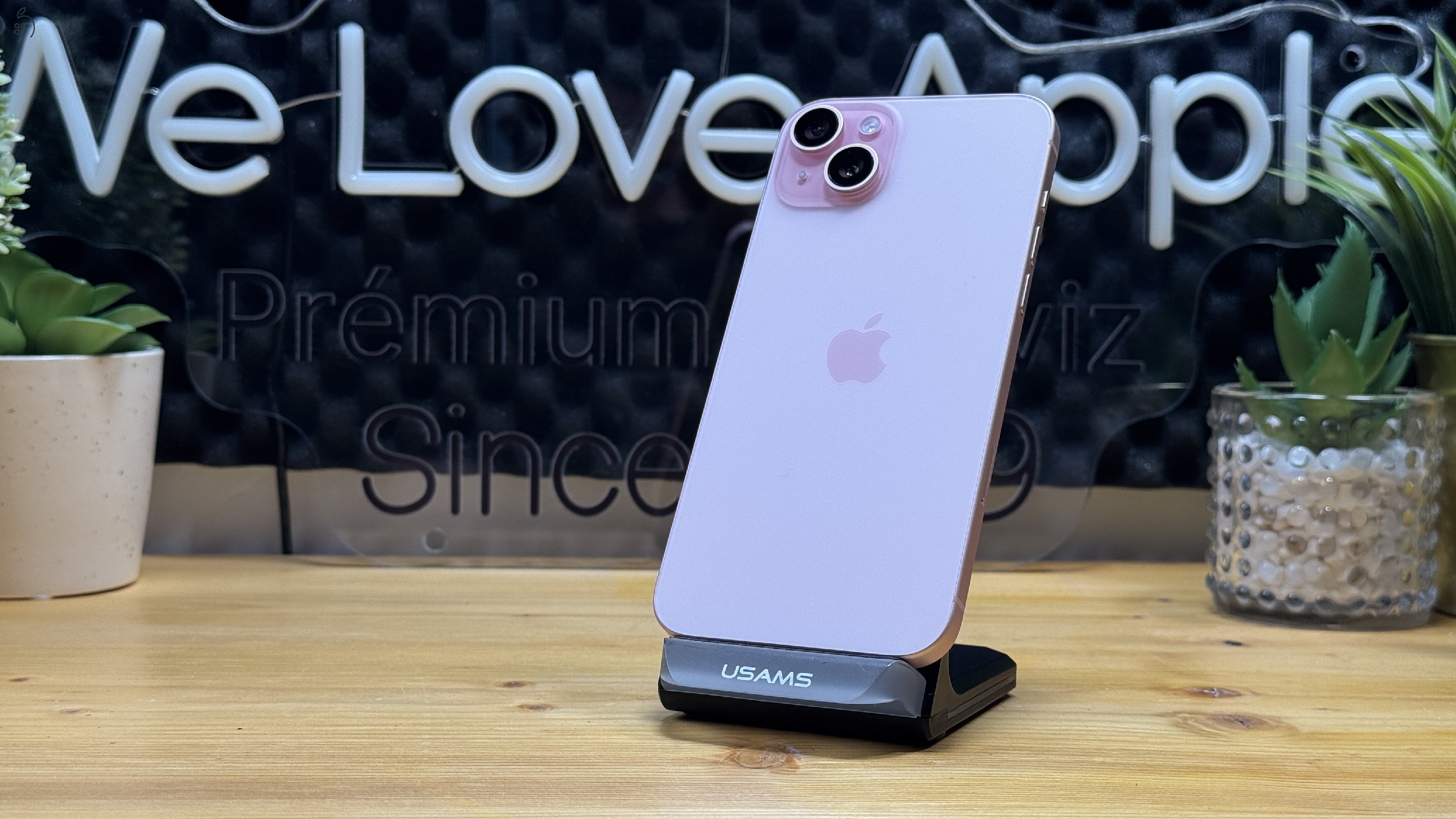  iPhone 15 Plus, 128GB, Rózsaszín, Független - 1ÉV Garancia, Számla 