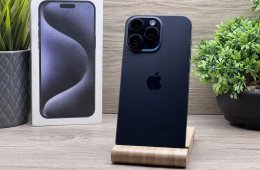 Hibátlan iPhone 15 Pro Max Blue Titanium 256GB 2 ÉV Garanciával 100%