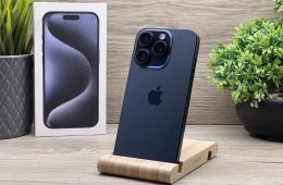 Hibátlan iPhone 15 Pro Blue Titanium 128GB 2 ÉV Garanciával