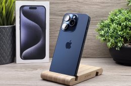 Hibátlan iPhone 15 Pro Blue Titanium 128GB 2 ÉV Garanciával