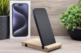 Hibátlan iPhone 15 Pro Blue Titanium 128GB 2 ÉV Garanciával