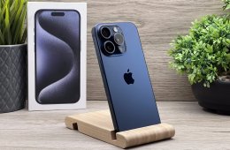 Hibátlan iPhone 15 Pro Blue Titanium 128GB 2 ÉV Garanciával