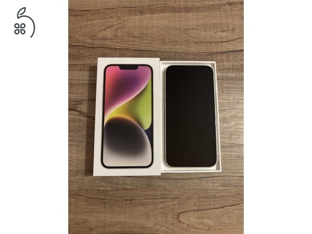 Iphone 14 - Starlight 128 GB - karcmentes,eredeti dobozzal
