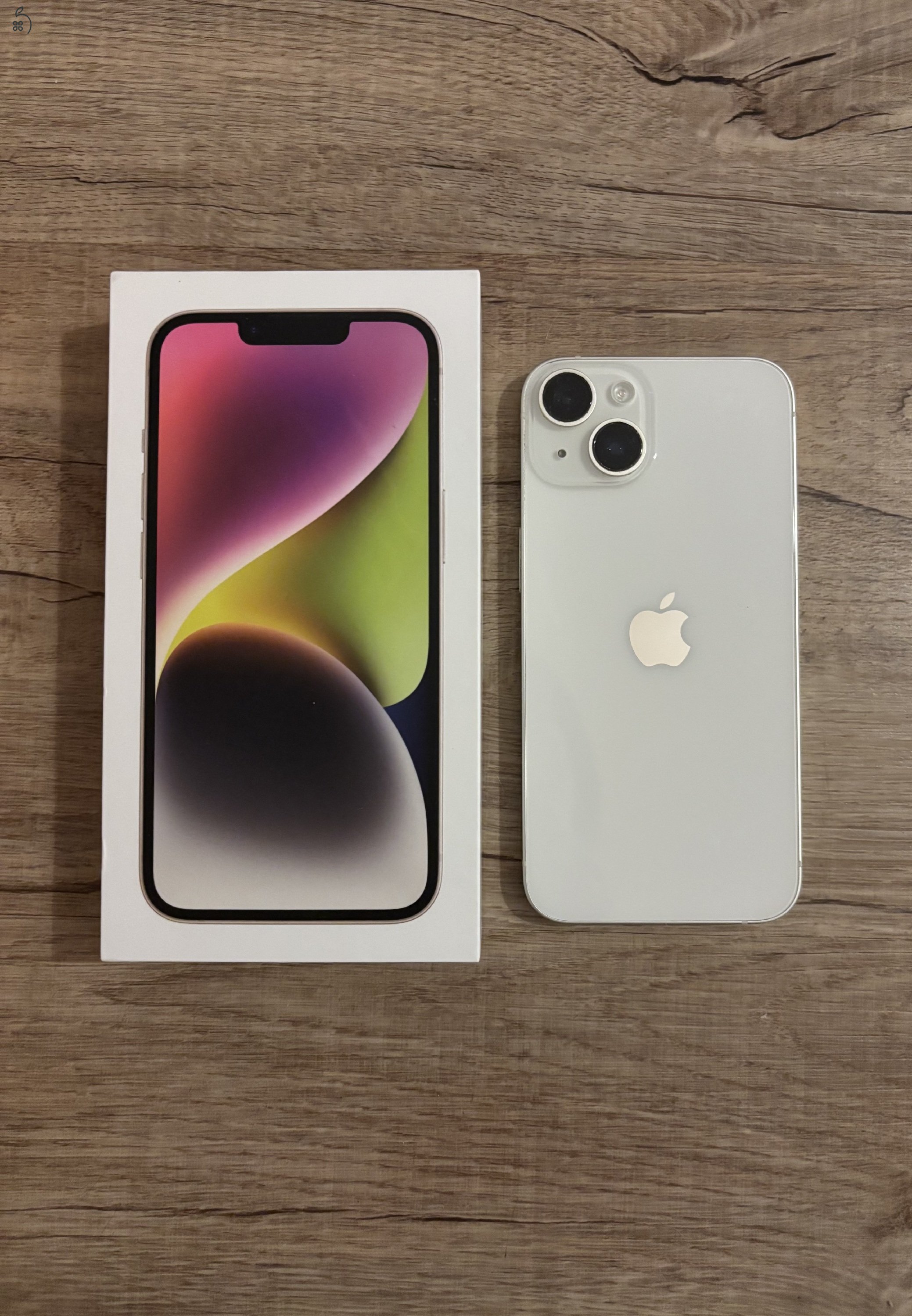 Iphone 14 - Starlight 128 GB - karcmentes,eredeti dobozzal