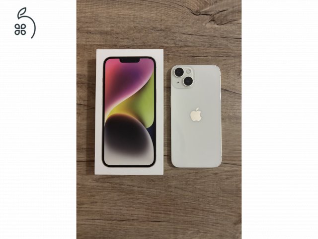 Iphone 14 - Starlight 128 GB - karcmentes,eredeti dobozzal