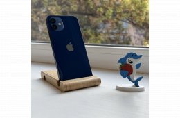GYÖNYÖRŰ iPhone 12 128GB Blue -1 ÉV GARANCIA - Kártyafüggetlen, MS4540, 100% AKKSI