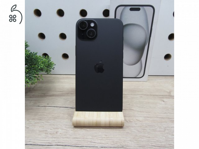 Apple iPhone 15 Plus 128GB Black használt szép állapot 90% akku 6 hónap garancia