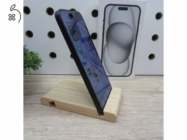 Apple iPhone 15 Plus 128GB Black használt szép állapot 90% akku 6 hónap garancia