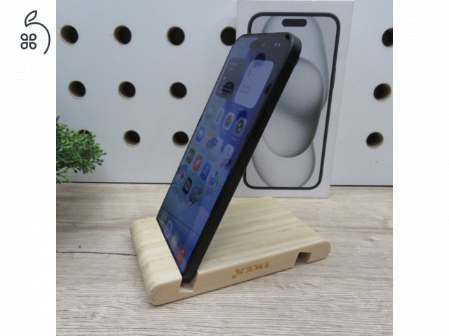 Apple iPhone 15 Plus 128GB Black használt szép állapot 90% akku 6 hónap garancia