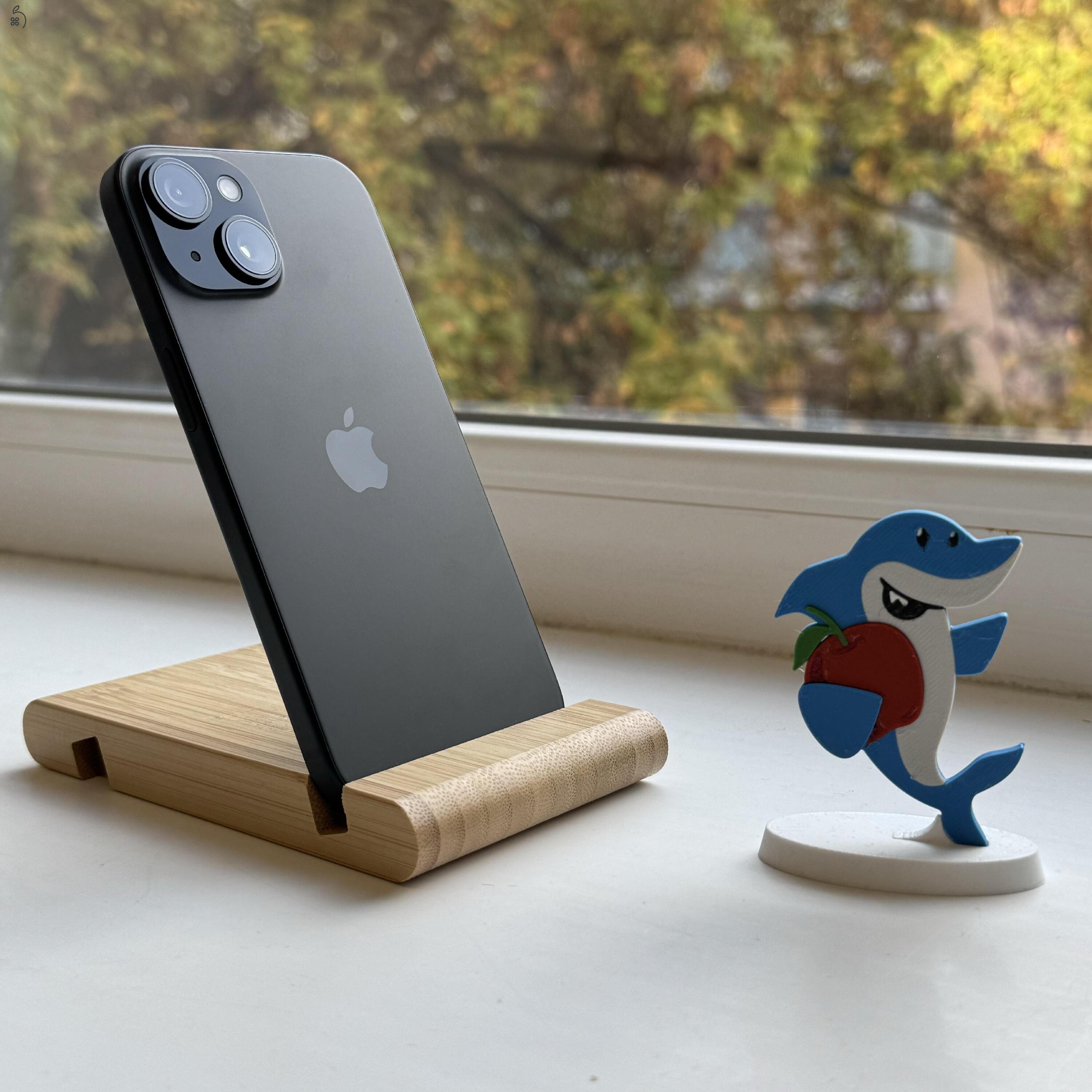 GYÖNYÖRŰ iPhone 15 128GB Black -1 ÉV GARANCIA - Kártyafüggetlen, MS4468