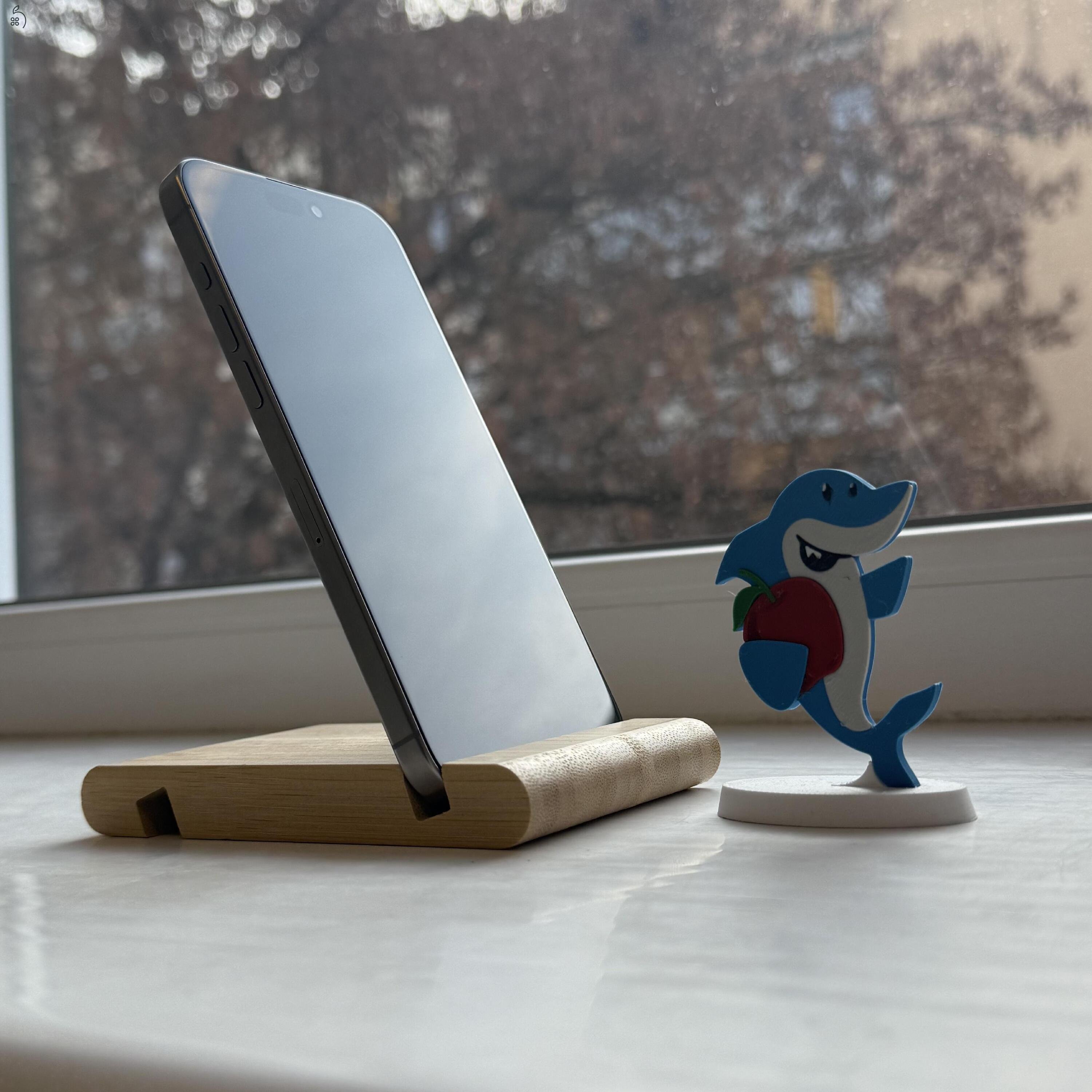 iPhone 15 Pro Max 256GB Natural Titanium -1 ÉV GARANCIA - Kártyafüggetlen, MS4431