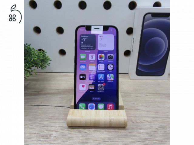 Apple iPhone 12 mini 64GB Black használt megkímélt 100% akku 6 hónap garancia