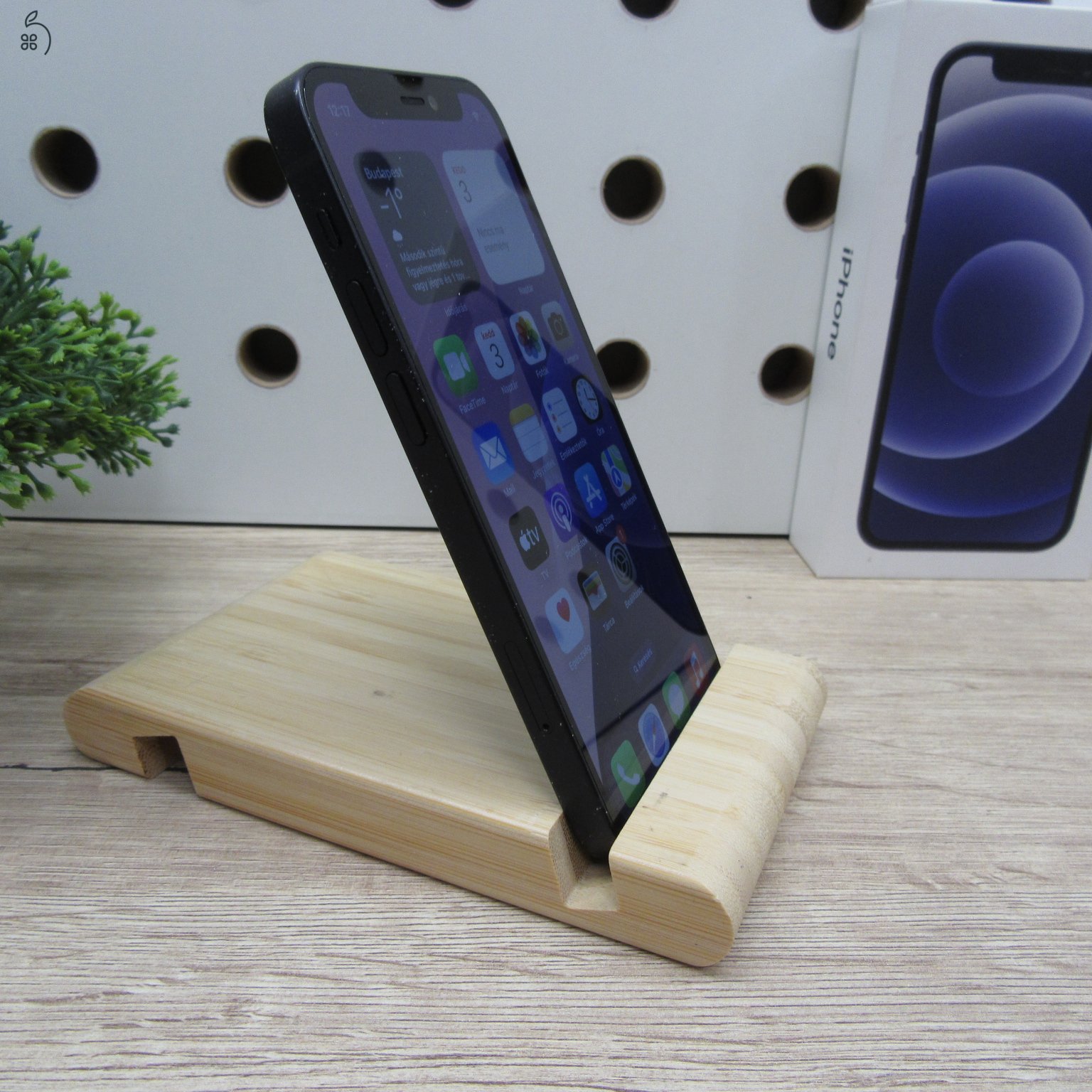 Apple iPhone 12 mini 64GB Black használt megkímélt 100% akku 6 hónap garancia