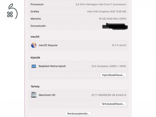 Macbook Pro 15” (2018)