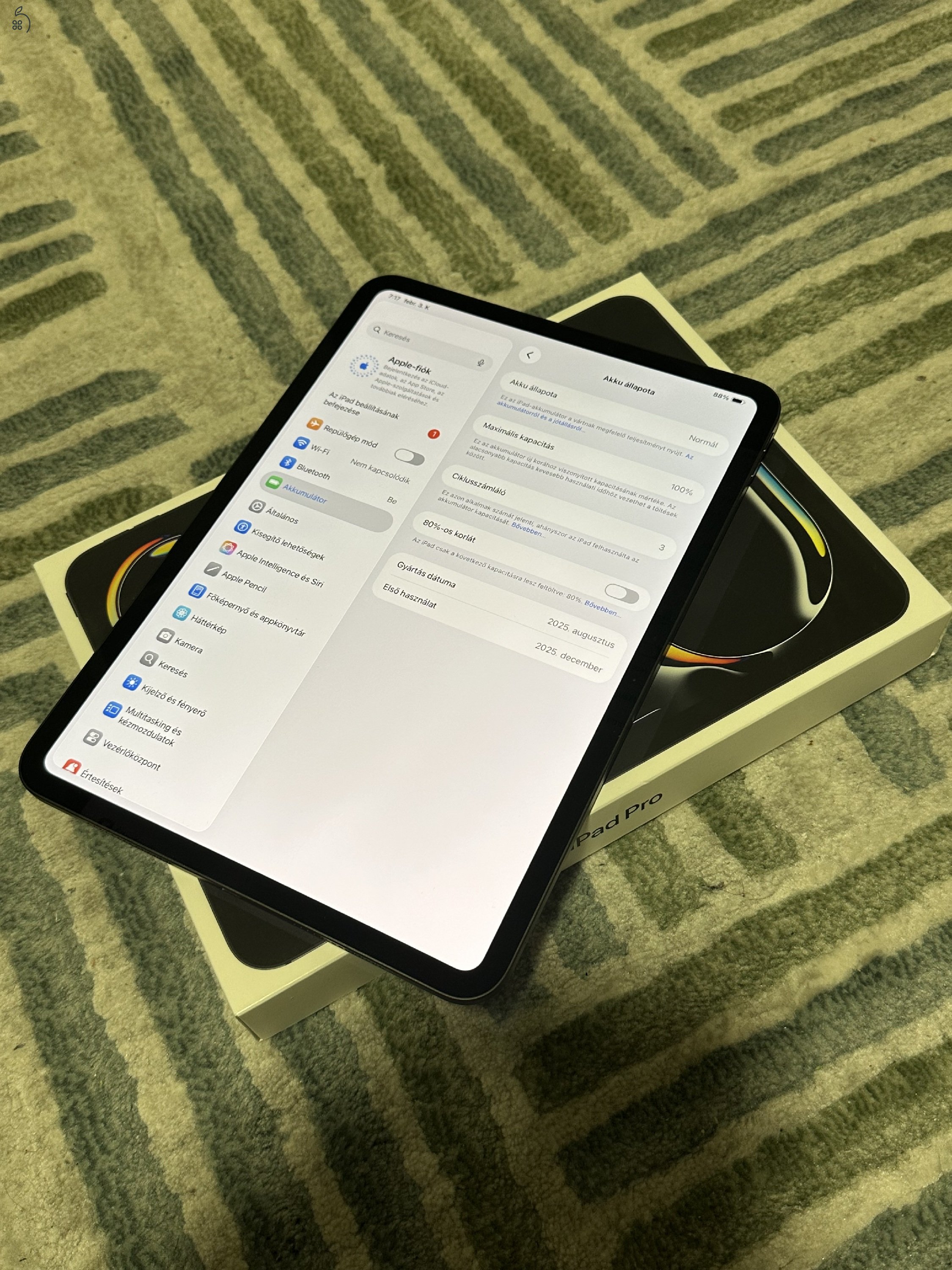 új* iPad PRO 11” M5 CHIP! 256GB WIFI space 1 év Apple garancia!