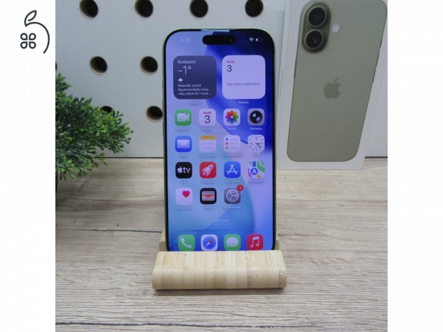 Apple iPhone 17 256GB Sage használt újszerű 100% akku 32 ciklus Apple garancia 2027.01.06-ig