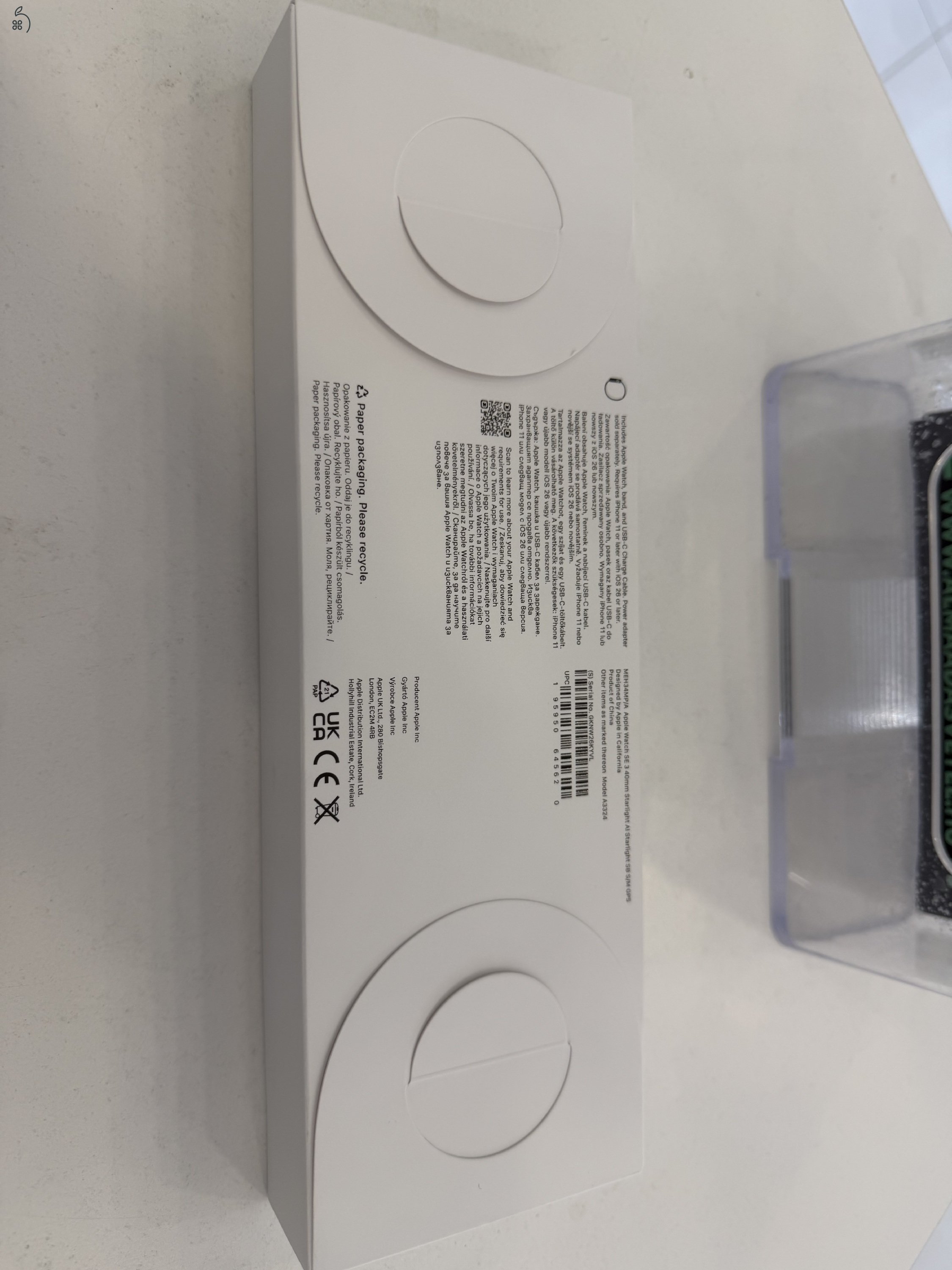 Új Bontatlan Apple Watch SE 3 40mm Starlight 1Év Apple Gar./p4713