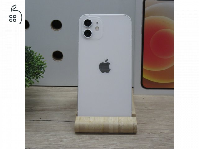 Apple iPhone 12 128GB White használt karcmentes 100% akku 6 hónap garancia