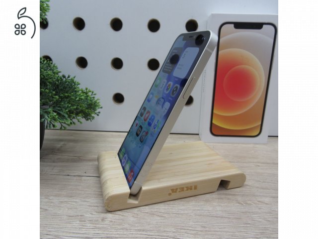 Apple iPhone 12 128GB White használt karcmentes 100% akku 6 hónap garancia
