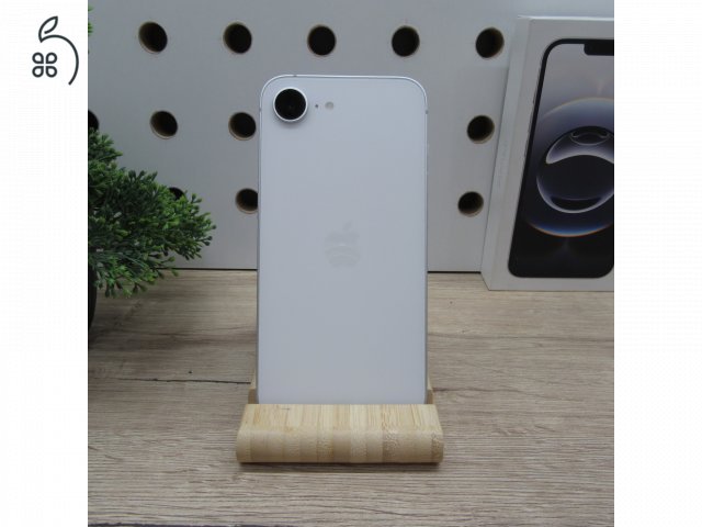 Apple iPhone 16e 128GB White használt újszerű 100% akku 83 ciklus garanciás 2026.10.26-ig