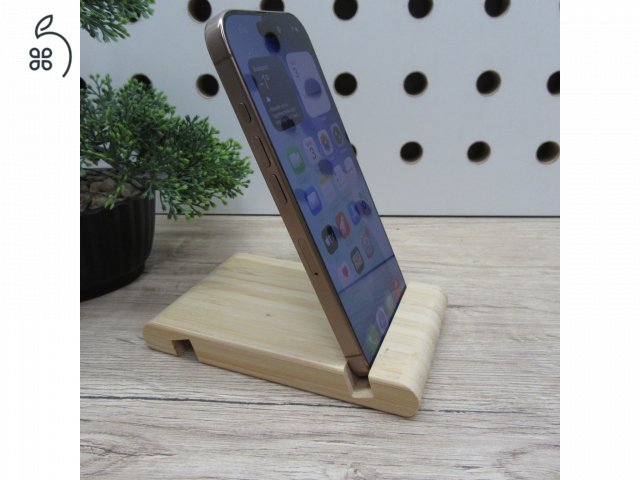 Apple iPhone 16 Pro 128GB Gold használt karcmentes 97% akku 293 ciklus Apple garancia 2027.02.28-ig