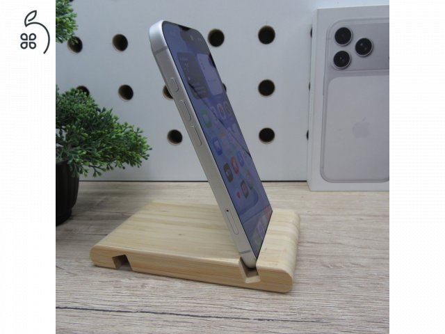 Apple iPhone 17 Pro 256GB Silver használt újszerű 100% akku 72 ciklus garanciás 2026.11.24-ig