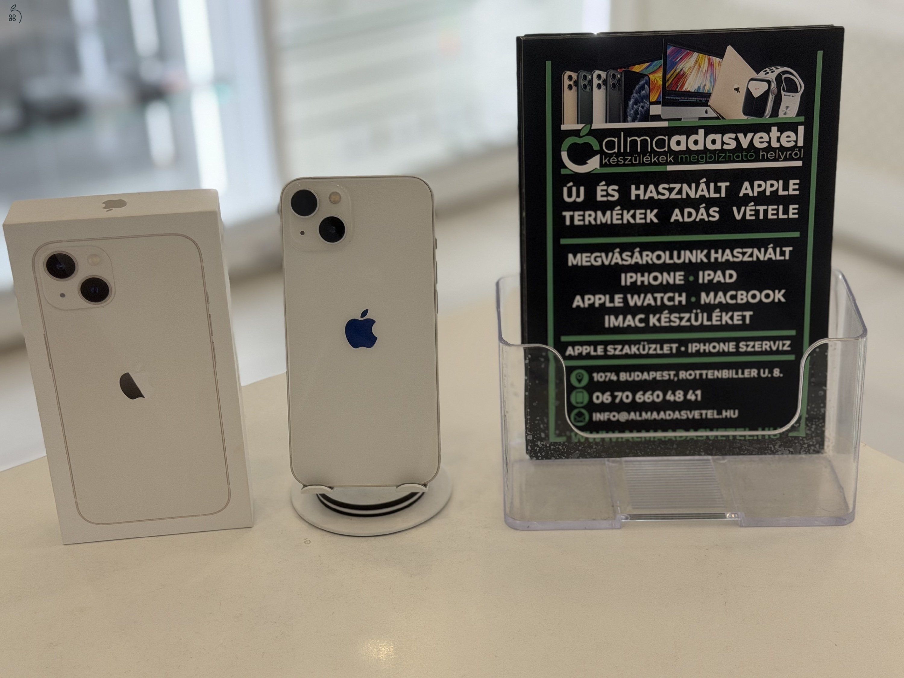 iPhone 13 128GB Független Újszerű/1-3 hónap gar/Akku 86%/p4715