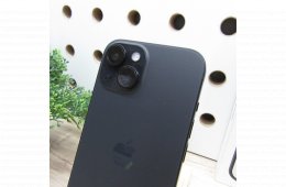 Apple iPhone 15 128GB Black használt szép állapot 100% akku 6 hónap garancia