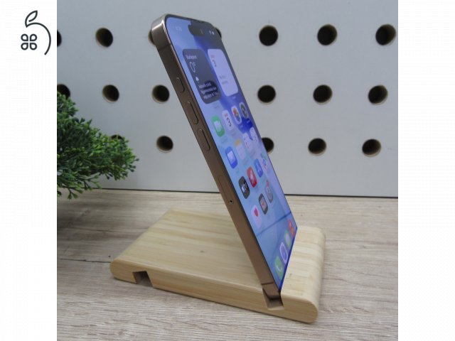 Apple iPhone 16 Pro Max 256GB Desert Titanium használt szép állapot 100% akku 6 hónap garancia